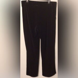 Express wide leg mid rise black velvet pants size large